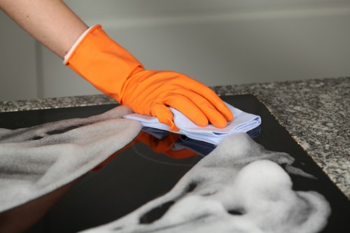 Professional oven cleaning service in a West Hampstead kitchen