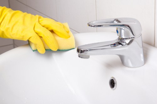 Professional carpet cleaning equipment in a local business setting