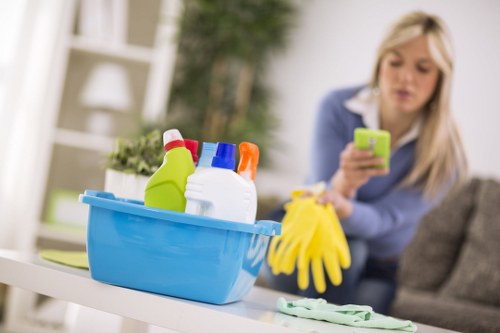 End of tenancy cleaning in Westhampstead covering bathrooms, surfaces, and appliances