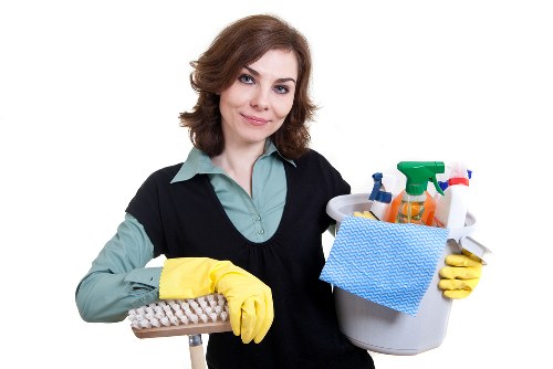 Deep cleaning tasks in a Westhampstead apartment bathroom