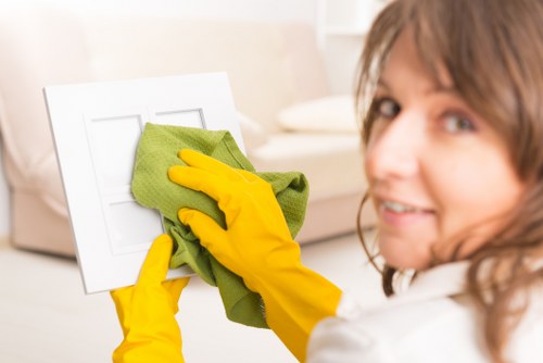 Local cleaning team working in a West Hampstead commercial property